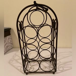 Black Wrought Iron Wine Rack